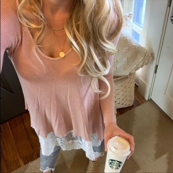 🎉HOST PICK🎉 Sweetest Blush Pink Knit Blouse - Picture 4 of 4